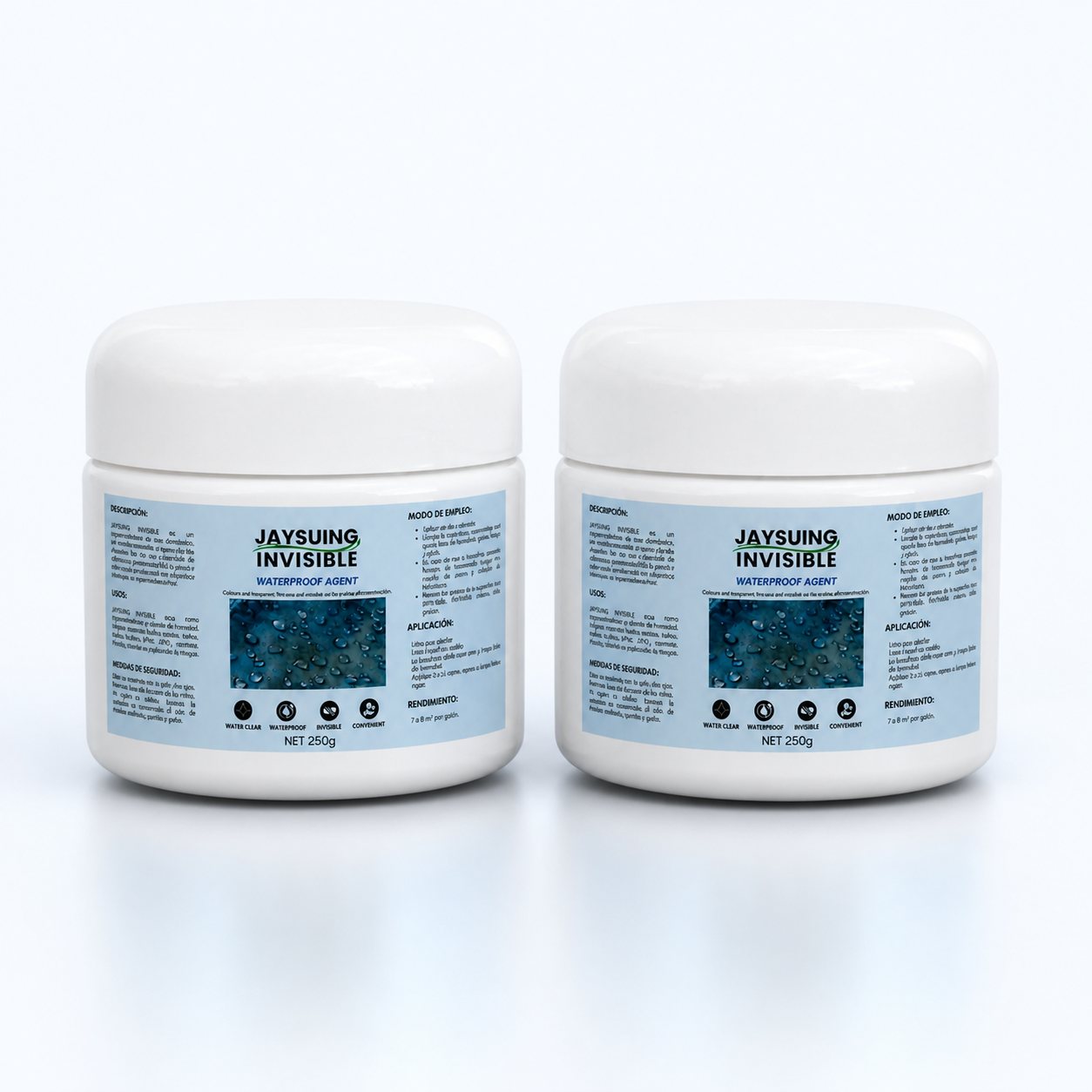 Dos tarros de 250 g